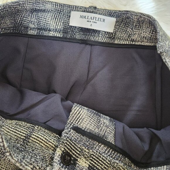 MM Lafleur Condesa Chino Pants sz 0 Jacquard Ankle Abstract Slim Dressy Stretchy - Picture 6 of 16